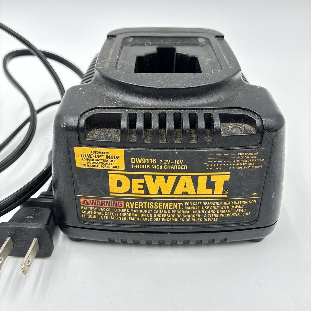 OEM GENUINE DEWALT DW9116 1-HR CHARGER W/TUNE-UP MODE 7.2V - 18V VOLT